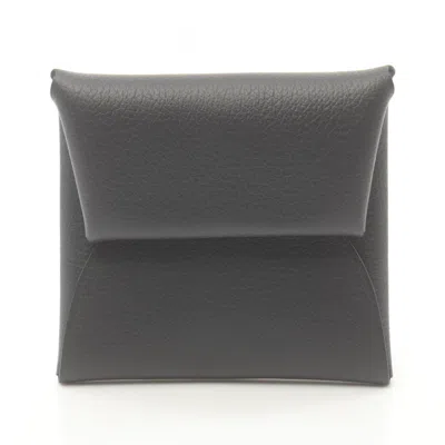 Pre-owned Hermes Bastia Blue Indigo Navy Coin Purse/coin Case () In Blue Indigo, Navy