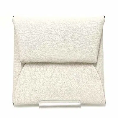 Pre-owned Hermes Bastia Chevre Leather Coin Purse/coin Case ()