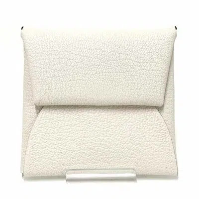 Pre-owned Hermes Bastia Chevre Leather Coin Purse/coin Case ()