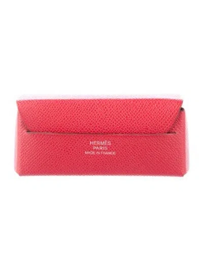 Pre-owned Hermes Bastia Coin Pouch In Blue