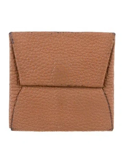Pre-owned Hermes Bastia Coin Pouch In Brown