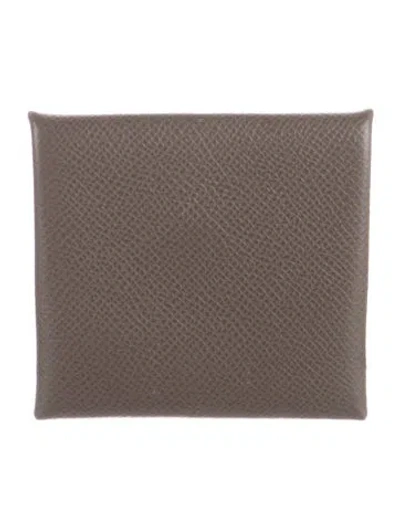 Pre-owned Hermes Bastia Coin Pouch In Brown