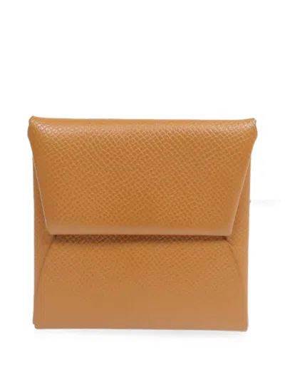 Pre-owned Hermes Bastia Coin Purse In Neutral