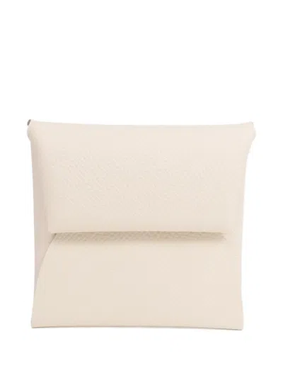 Pre-owned Hermes Bastia Epsom Coin Purse In Neutral