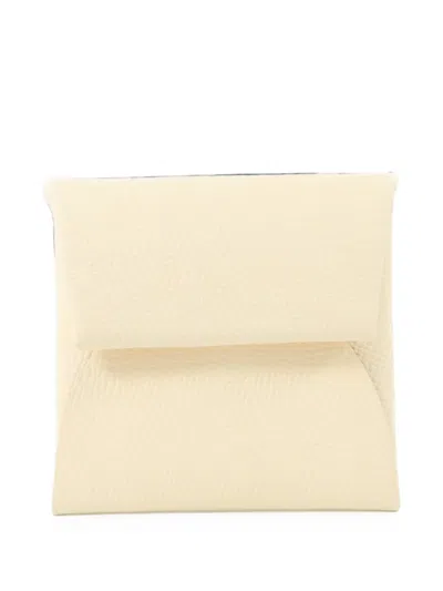 Pre-owned Hermes Bastia Epsom Coin Purse In Neutrals
