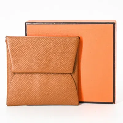Pre-owned Hermes Bastia Epsom Leather Coin Purse/coin Case ()