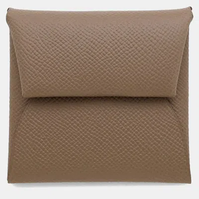 Pre-owned Hermes Bastia Etoupe Epsom In Brown
