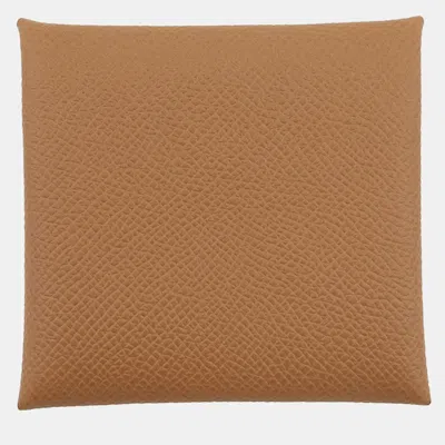 Pre-owned Hermes Bastia Gold Epsom