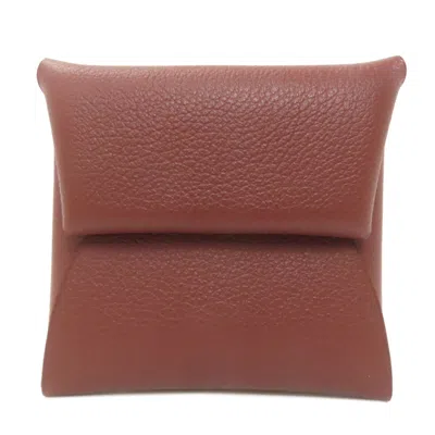 Pre-owned Hermes Bastia Red Color Coin Purse/coin Case ()