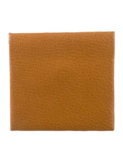 Pre-owned Hermes Bastia Verso Coin Pouch In Brown