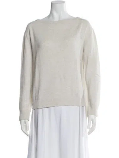 Pre-owned Hermes Bateau Neckline Sweater In Neutral