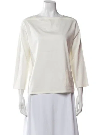 Pre-owned Hermes Bateau Neckline Sweater In Neutrals