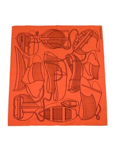 Pre-owned Hermes Beach Tarp In Orange