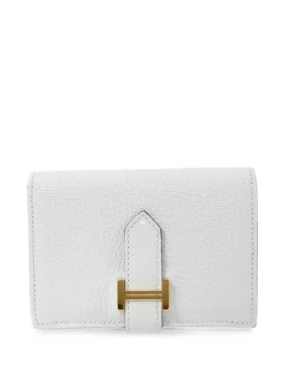 Pre-owned Hermes Bearn Card Holder In Blue
