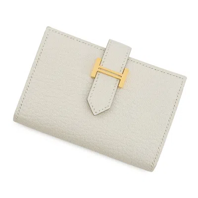 Pre-owned Hermes Bearn Chevre Myzore Leather Coin Purse/coin Case ()