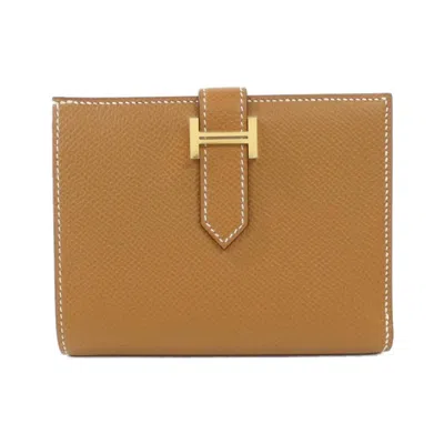 Pre-owned Hermes Bearn Epsom Leather Wallet (bi-fold) ()