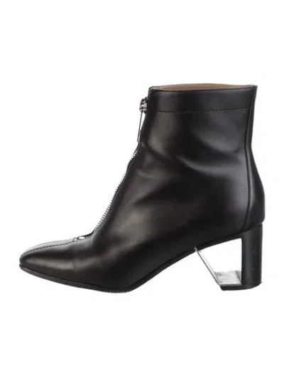 Pre-owned Hermes Becky Leather Boots In Black