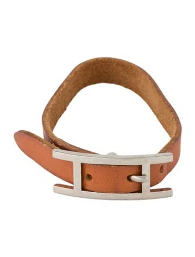Pre-owned Hermes Behapi Bracelet In Brown