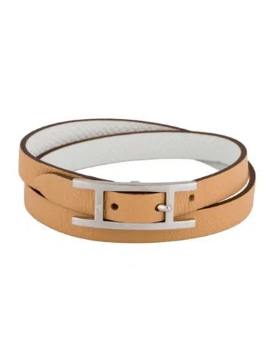 Pre-owned Hermes Behapi Double Wrap Bracelet In Multi