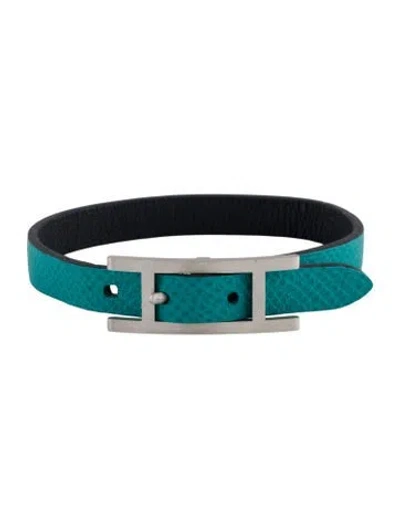 Pre-owned Hermes Behapi Leather Wrap Bracelet In Multi