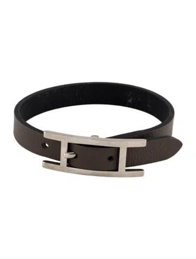 Pre-owned Hermes Behapi Simple Tour Reversible Wrap Bracelet In Multi