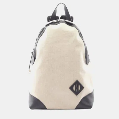 Pre-owned Hermes Beige Bivouac And Swift Allback Backpack In Sand