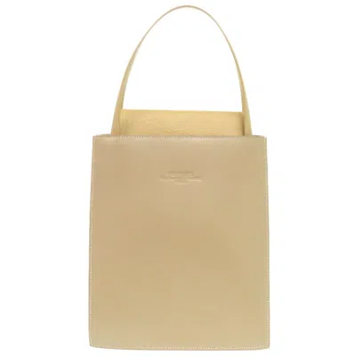 Pre-owned Hermes Beige Box Calf Leather Chevre Leather Tote Bag ()