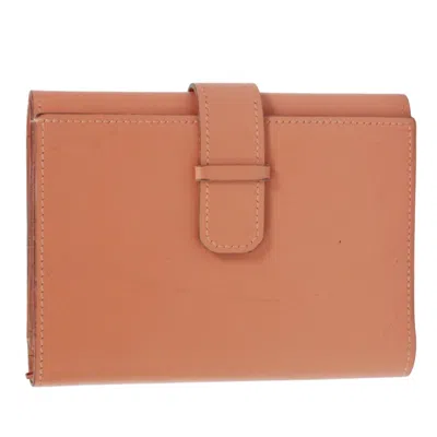 Pre-owned Hermes Beige Box Calf Leather Wallet (bi-fold) ()