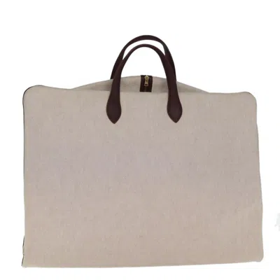 Pre-owned Hermes Hermès Beige Canvas Travel Bag ()