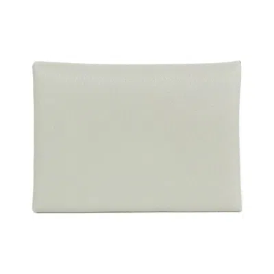 Pre-owned Hermes Beige Chevre Leather Coin Purse/coin Case () In Sand