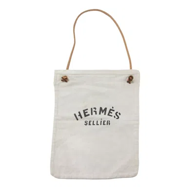 Pre-owned Hermes Beige Cotton 100% Leather Tote Bag ()