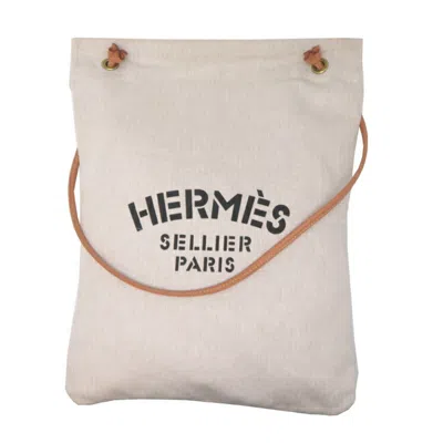 Pre-owned Hermes Beige Cotton Shoulder Bag ()