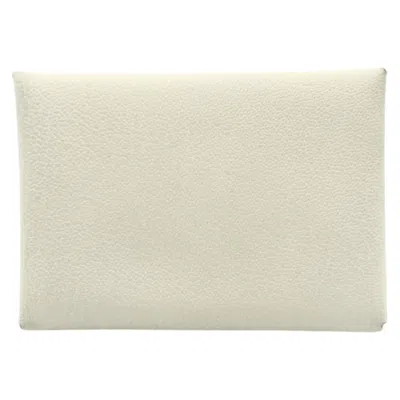 Pre-owned Hermes Beige Epsom Leather Coin Purse/coin Case () In Sand