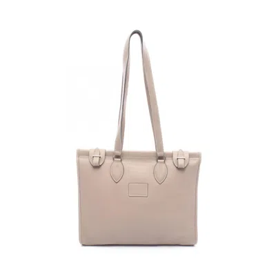 Pre-owned Hermes Beige Fjord Leather Leather Tote Bag () In Sand