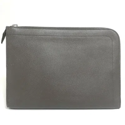 Pre-owned Hermes Beige Leather Clutch Bag ()