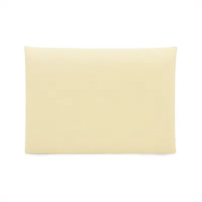Pre-owned Hermes Beige Leather Coin Purse/coin Case () In Sand