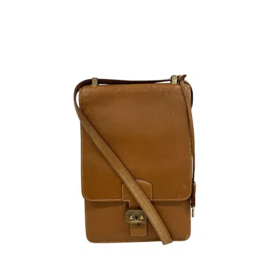 Pre-owned Hermes Beige Leather Shoulder Bag ()