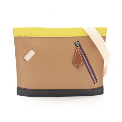Pre-owned Hermes Beige Multi-color Swift Leather Barenia Leather Shoulder Bag ()
