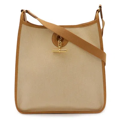 Pre-owned Hermes Beige Natural Sable Toile H Leather Shoulder Bag ()