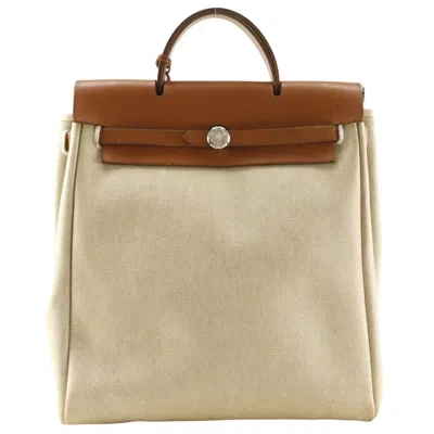 Pre-owned Hermes Beige Toile H Backpack ()