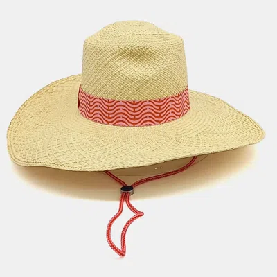Pre-owned Hermes Beige/pink Straw Hat In Sand