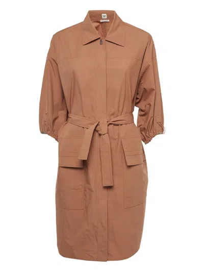 Pre-owned Hermes Belted-waist Midi Dress