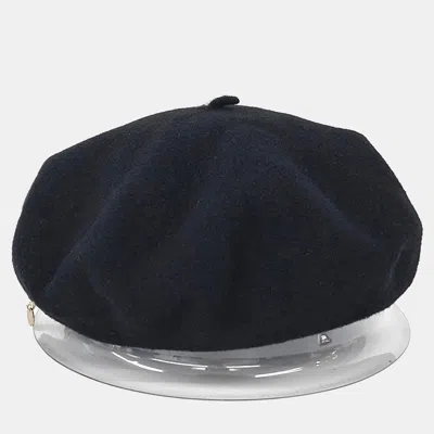 Pre-owned Hermes Beret Black Wool Accessories