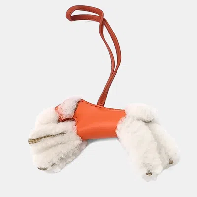 Pre-owned Hermes Hermès Birdie Bag Charm (u) In Orange