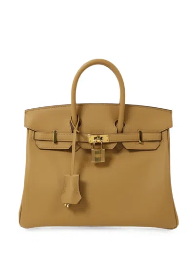 Pre-owned Hermes Birkin 25 Handbag In Neutrals