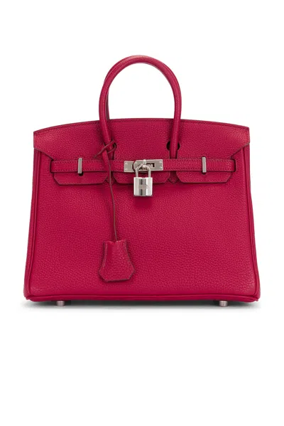 Pre-owned Hermes Birkin 25 Handbag In Rouge Grenat