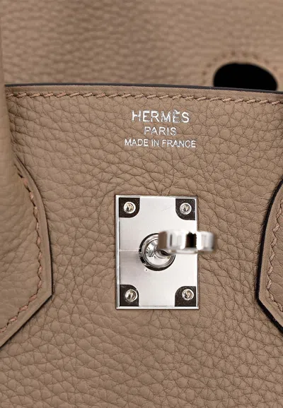 Hermes Birkin 25 In Beige Marfa Togo Leather With Palladium Hardware In Brown