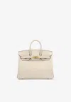 Hermes Birkin 25 In Beton Swift Leather With Gold Hardware In Gray
