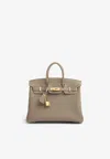 Hermes Birkin 25 In Etoupe Togo With Gold Hardware In Etoupe