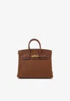 Hermes Birkin 25 In Fauve Barenia Faubourg With Gold Hardware In Fauve